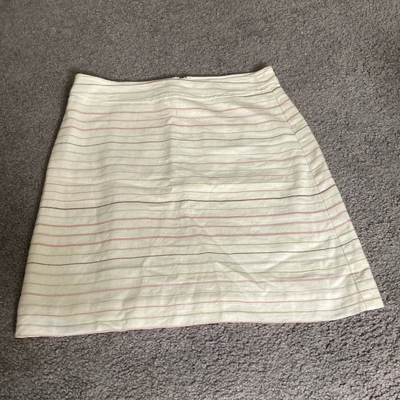 Loft linen blend striped mini skirt - Picture 1 of 2